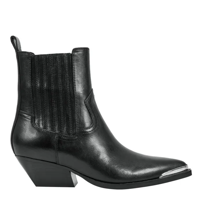 Marc Fisher Booties Women Pryce Western Bootie Black Leather