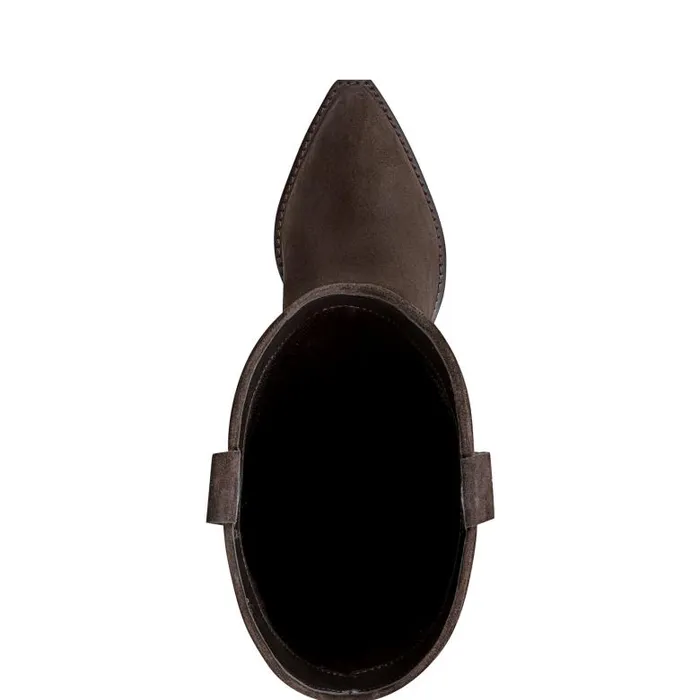 Marc Fisher Boots and Booties Women Ander Western Boot Dark Brown Suede