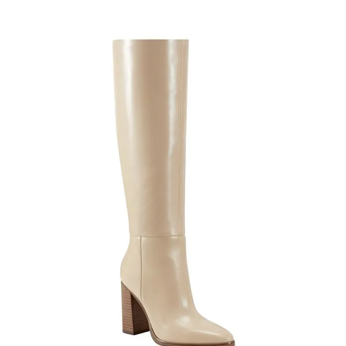 Marc Fisher Boots and Booties Women Lannie Dress Boot Light Natural