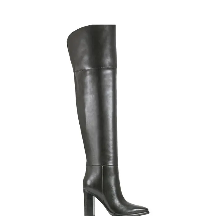 Marc Fisher Boots and Booties Women Lasli Over The Knee Boot Black Leather