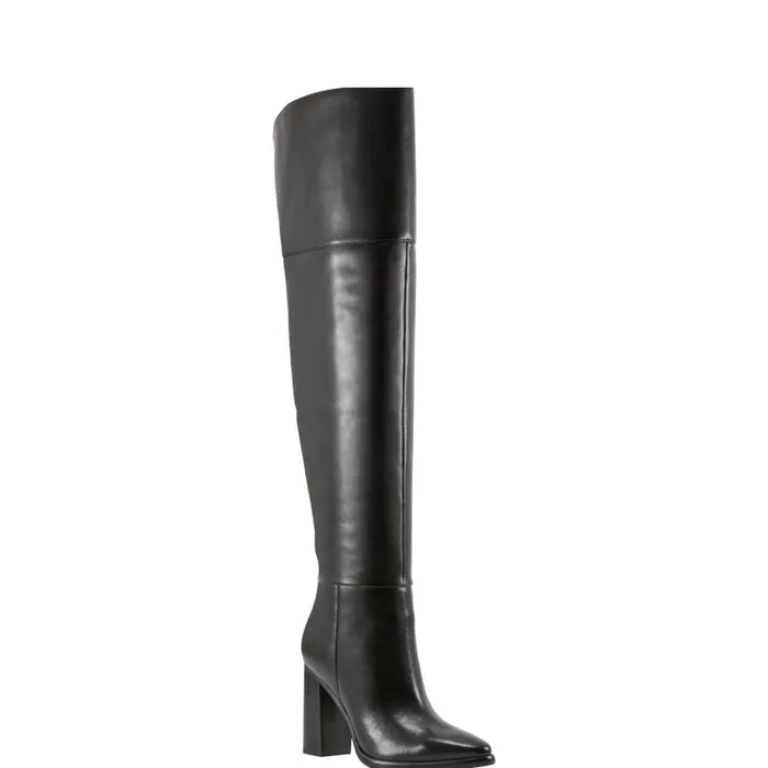 Marc Fisher Boots and Booties Women Lasli Over The Knee Boot Black Leather