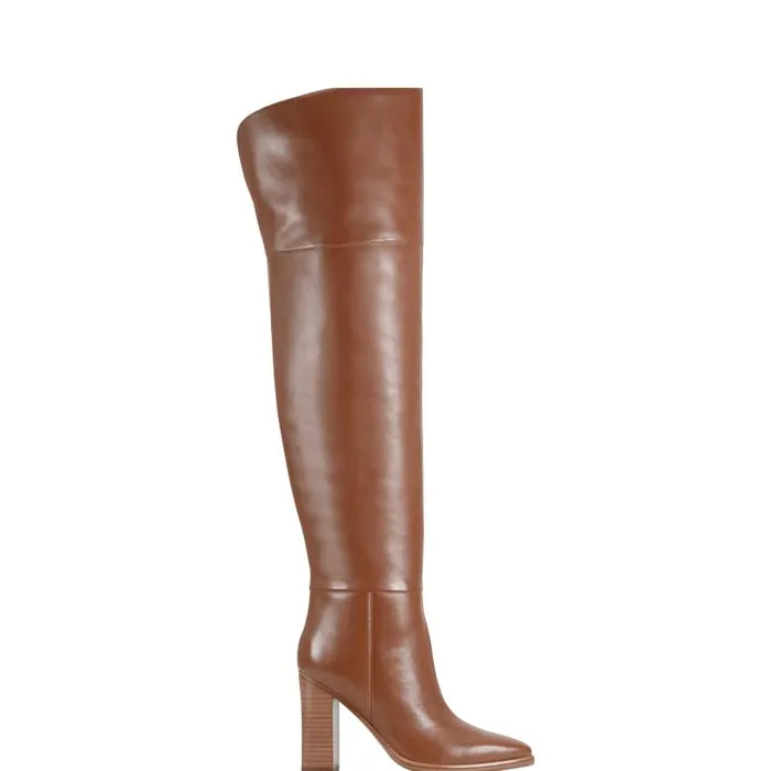 Marc Fisher Boots and Booties Women Lasli Over The Knee Boot Brown Leather