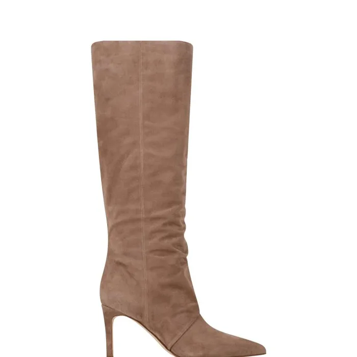 Marc Fisher Boots and Booties Women Narysa Dress Boot Natural Suede