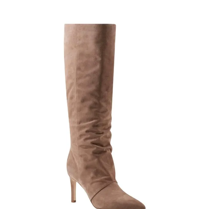 Marc Fisher Boots and Booties Women Narysa Dress Boot Natural Suede