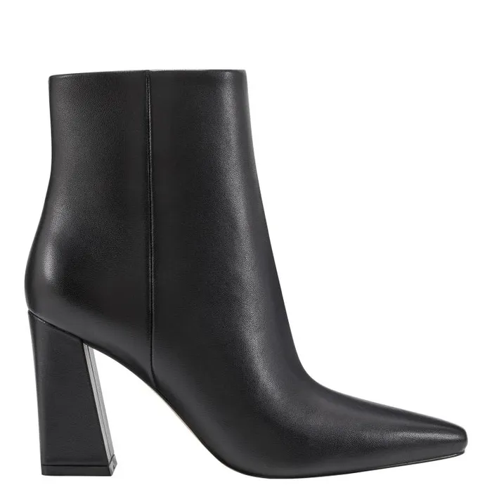Marc Fisher Boots and Booties Women Yanara Heeled Bootie Black Leather