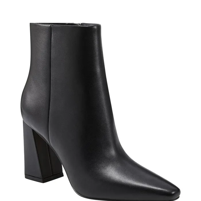 Marc Fisher Boots and Booties Women Yanara Heeled Bootie Black Leather