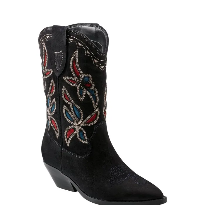 Marc Fisher Boots Women Trista Western Boot Dark Blue Suede