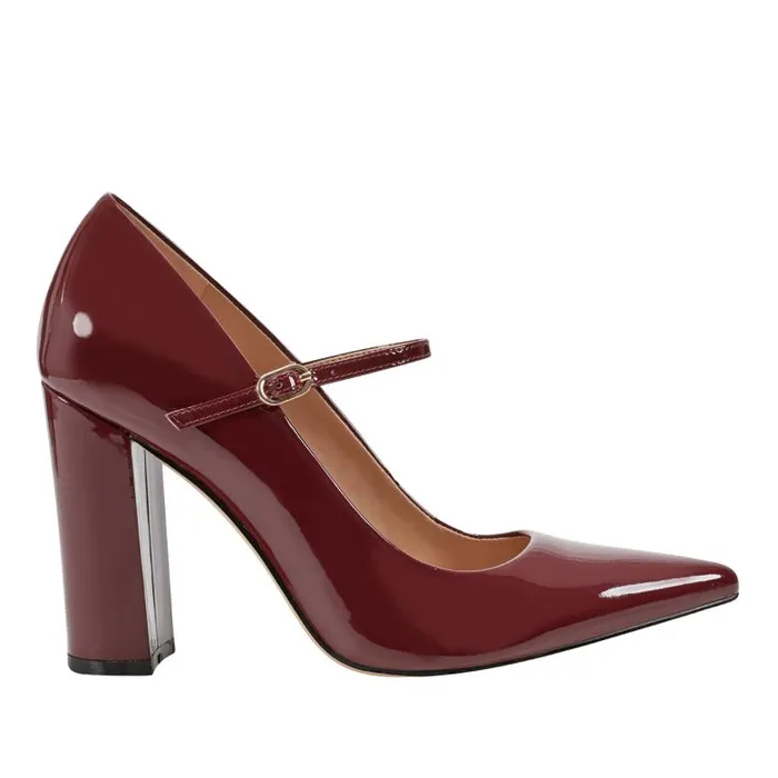 Marc Fisher Heels and Pumps Women Artie Mary Jane Pump Red Patent Leather