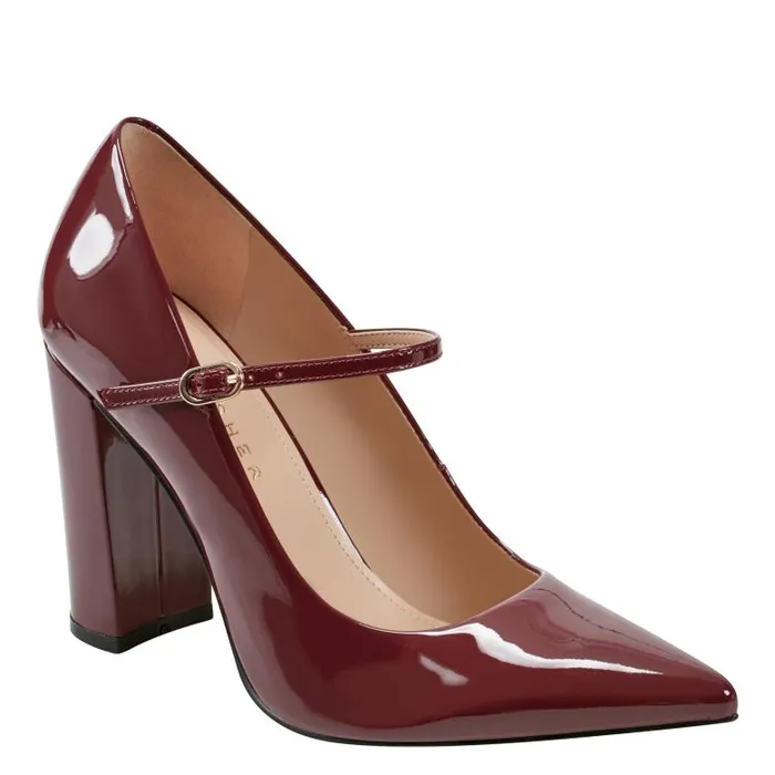 Marc Fisher Heels and Pumps Women Artie Mary Jane Pump Red Patent Leather