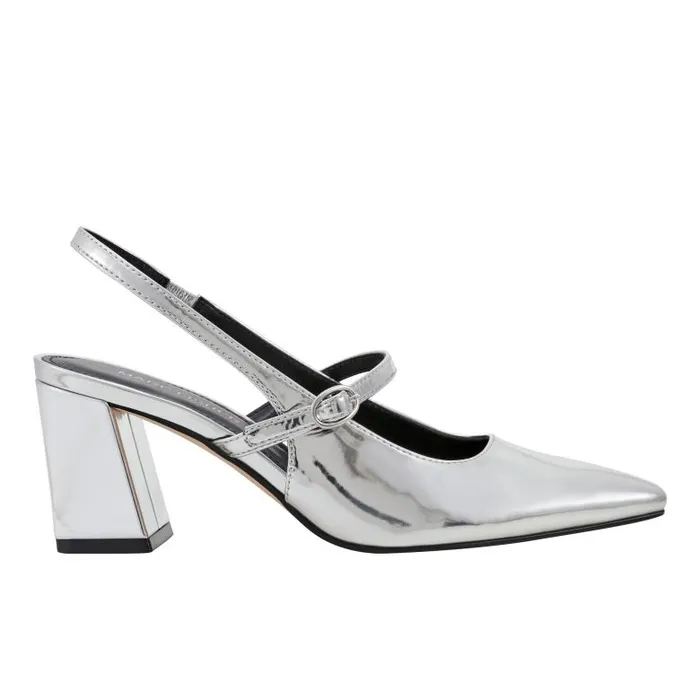 Marc Fisher Heels and Pumps Women Lanai Slingback Pump Silver