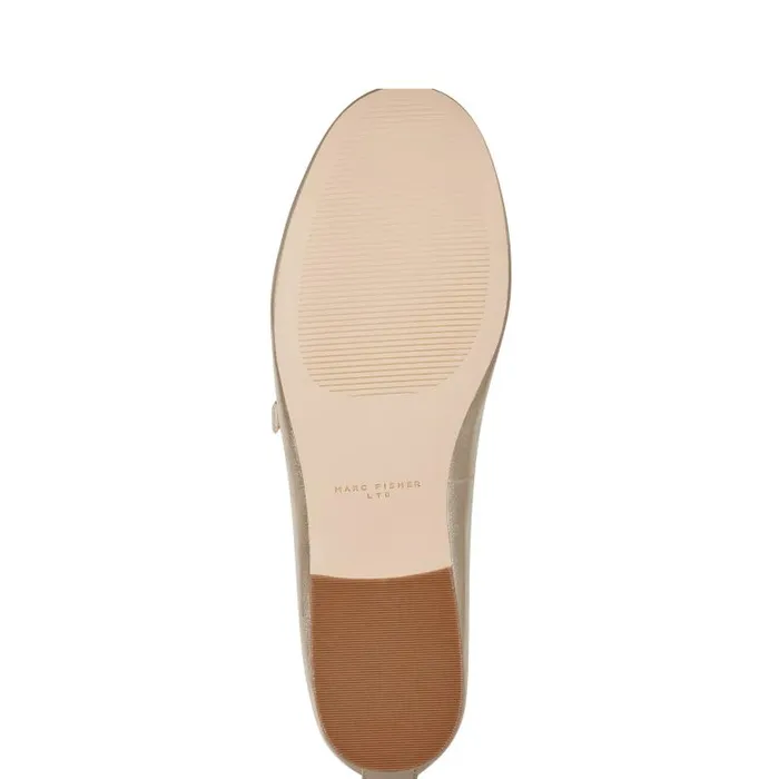 Marc Fisher Loafers and Flats Women Evie Ballet Flat Gold Leather