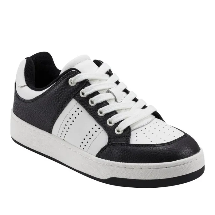 Marc Fisher Loafers and Flats Women Flynnt Laceup Sneaker Whiteblack