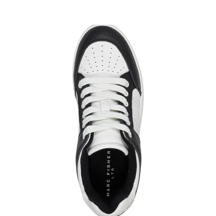 Marc Fisher Loafers and Flats Women Flynnt Laceup Sneaker Whiteblack