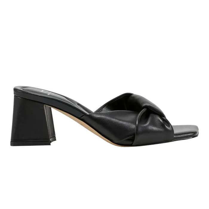 Marc Fisher Mules and Slides Women Calia Block Heel Sandal Black