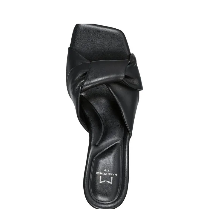 Marc Fisher Mules and Slides Women Calia Block Heel Sandal Black