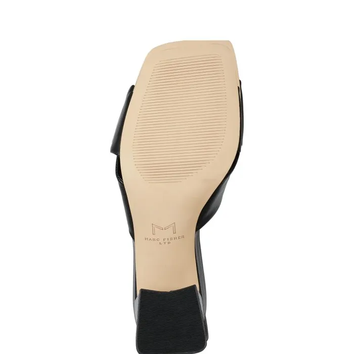 Marc Fisher Mules and Slides Women Calia Block Heel Sandal Black