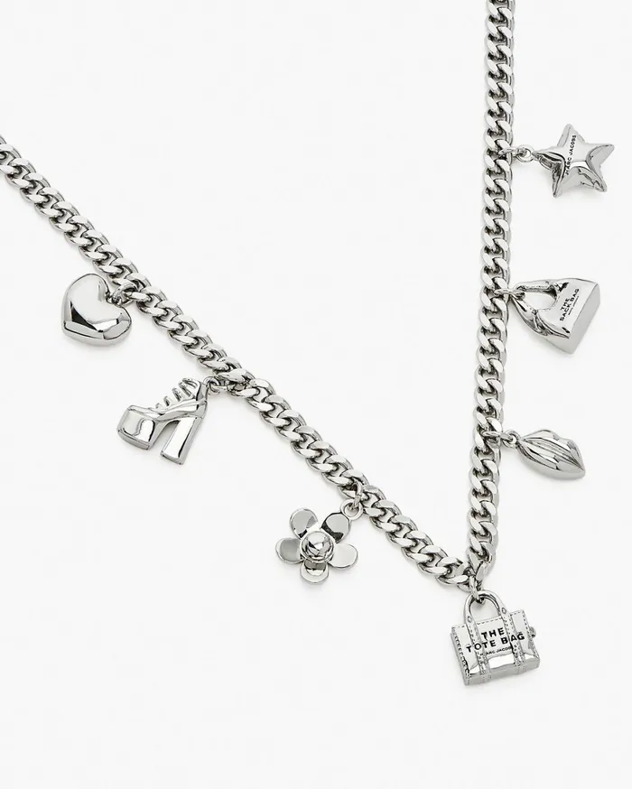 Marc Jacobs Necklaces The Mini Icon Charm Necklace Light Antique Silver 8211 Women Marc Jacobs Necklaces The Mini Icon Charm Necklace Light Antique Silver 8211 Women