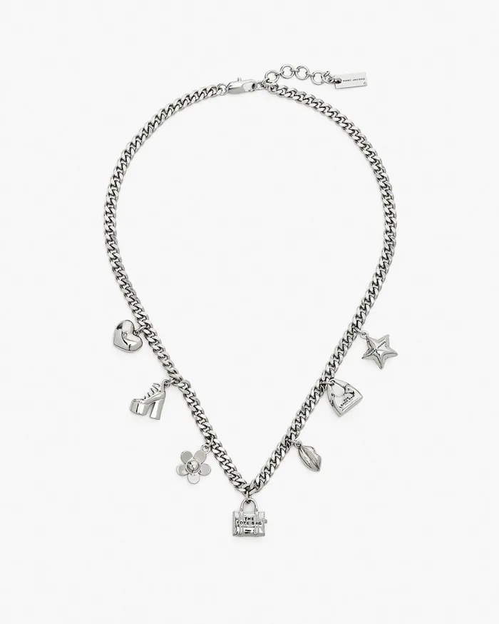 Marc Jacobs Necklaces The Mini Icon Charm Necklace Light Antique Silver 8211 Women