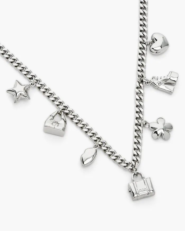 Marc Jacobs Necklaces The Mini Icon Charm Necklace Light Antique Silver 8211 Women