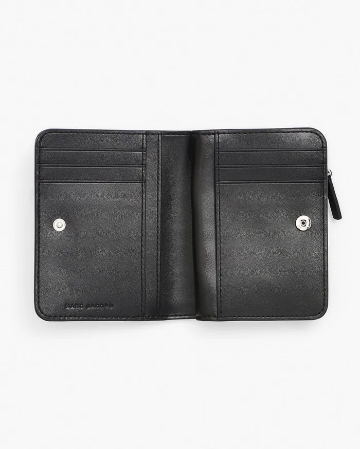 Marc Jacobs Small Wallets The Covered J Marc Mini Compact Wallet Black 8211 Women
