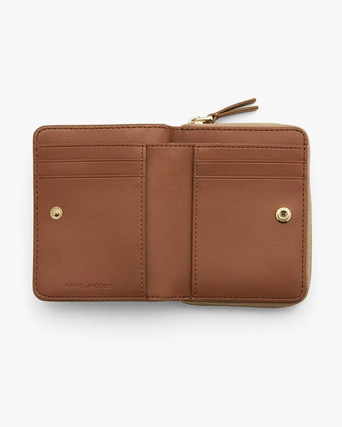 Marc Jacobs Small Wallets The Leather Mini Compact Wallet Camel 8211 Women