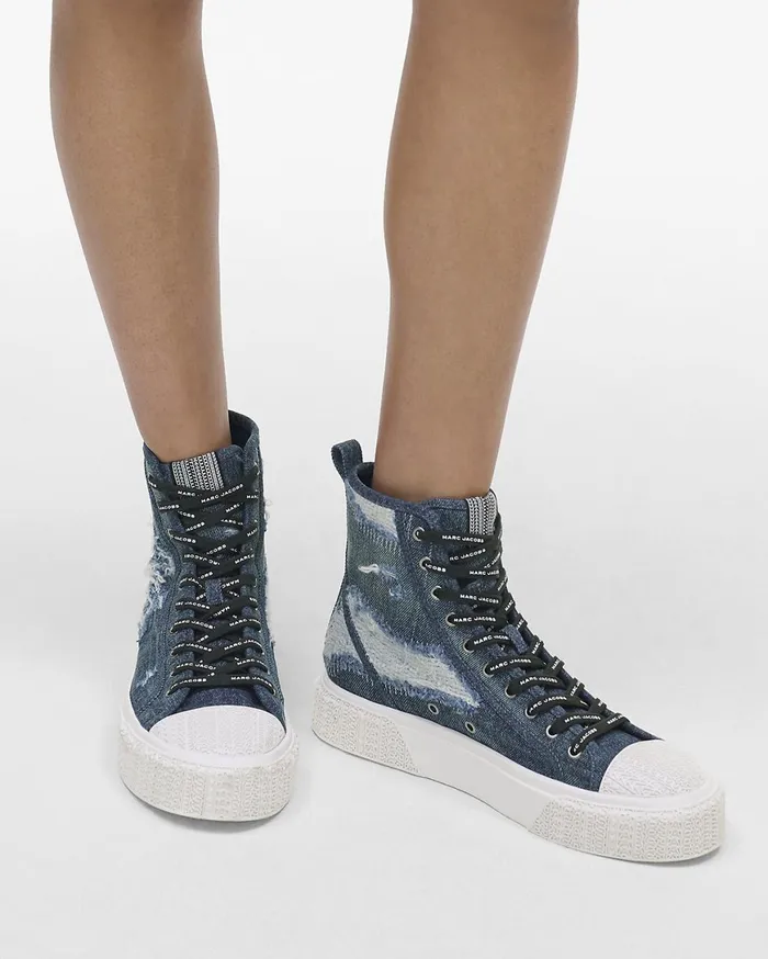 Marc Jacobs Sneakers The Rip And Repair Denim High Top Sneaker Punk Indigo 8211 Women