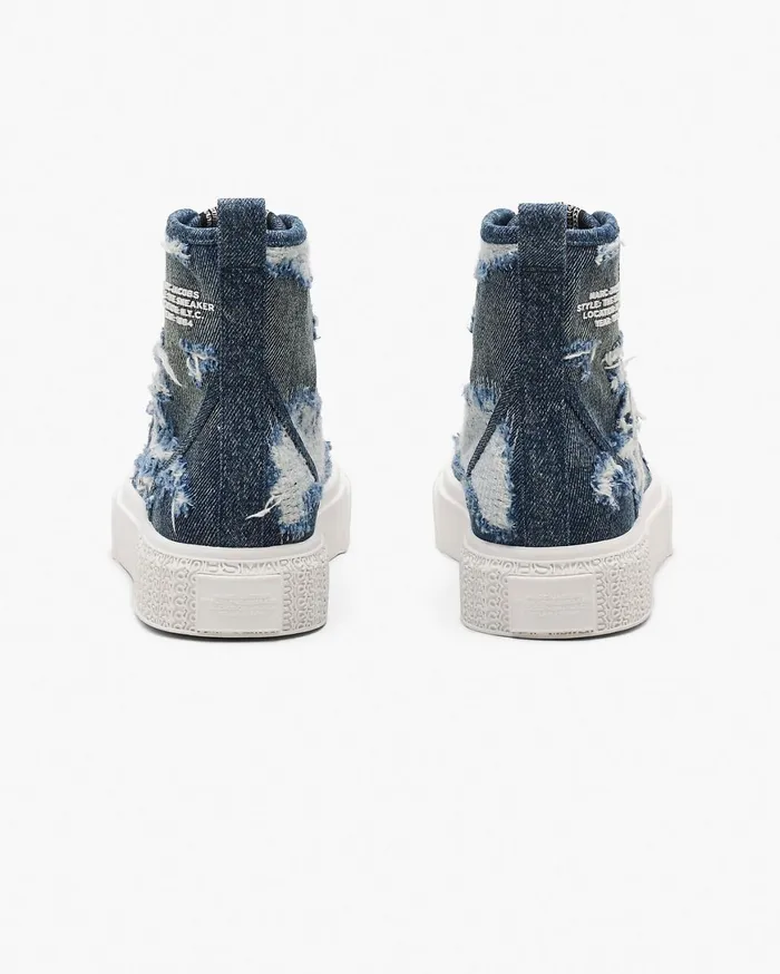 Marc Jacobs Sneakers The Rip And Repair Denim High Top Sneaker Punk Indigo 8211 Women