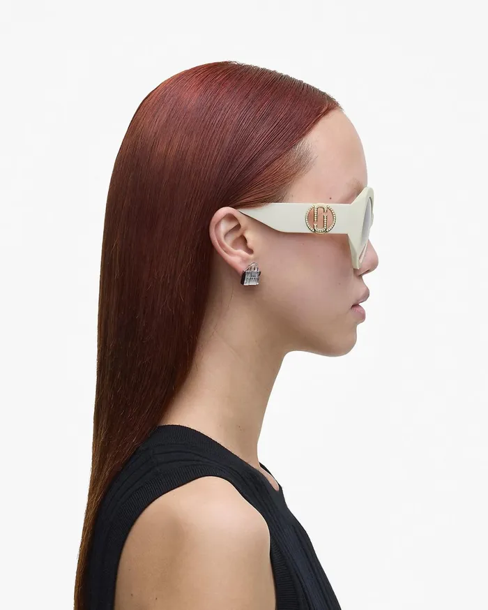 Marc Jacobs Sunglasses The Crystal J Marc Oversized Sunglasses Ivory 8211 Women