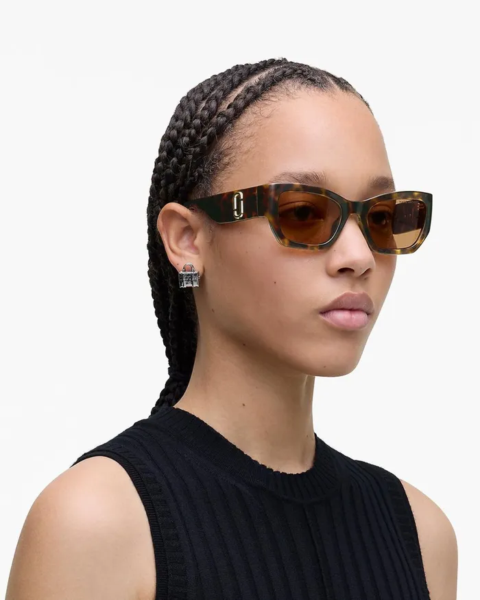 Marc Jacobs Sunglasses The J Marc Square Cat Eye Sunglasses Havana 8211 Women
