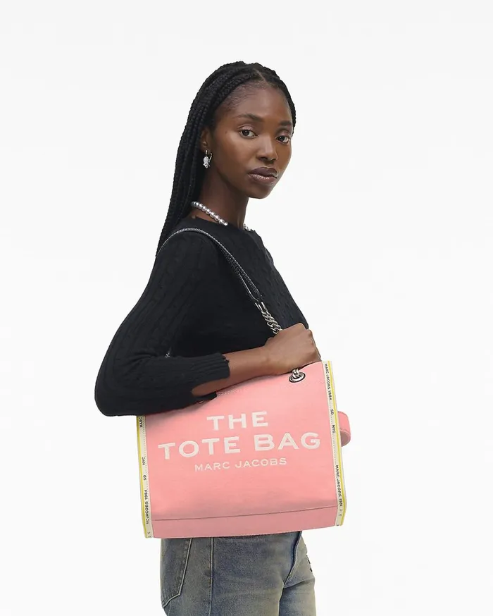 Marc Jacobs The Tote Bag The Denim Chain Medium Tote Bag Ribbon Pink 8211 Women