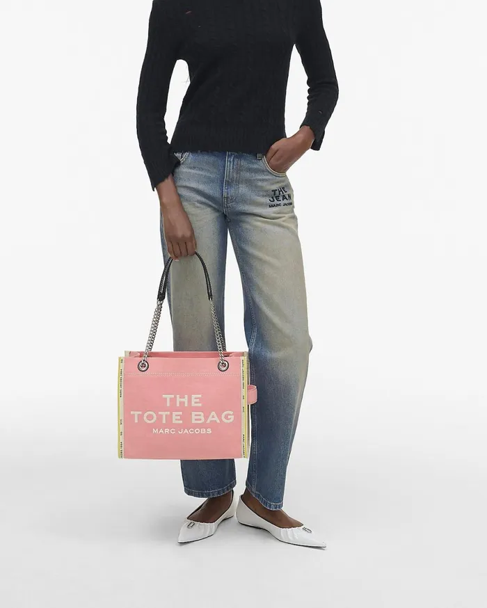 Marc Jacobs The Tote Bag The Denim Chain Medium Tote Bag Ribbon Pink 8211 Women