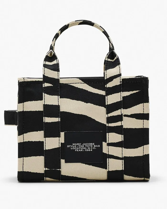 Marc Jacobs The Tote Bag The Zebra Canvas Small Tote Bag Blackwhite 8211 Women
