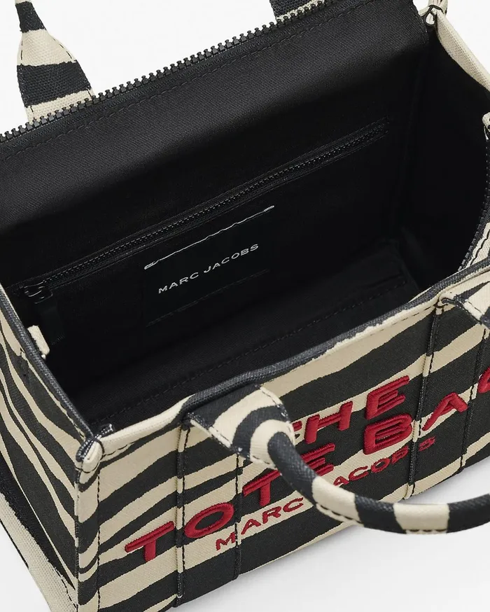 Marc Jacobs The Tote Bag The Zebra Canvas Small Tote Bag Blackwhite 8211 Women