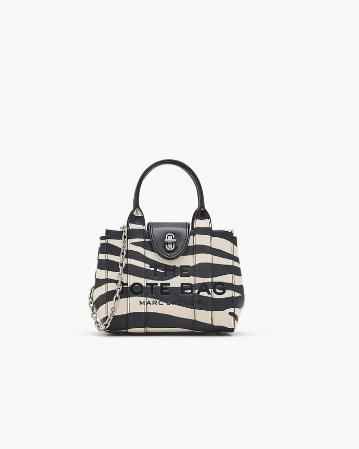 Marc Jacobs The Tote Bag The Zebra Turnlock Crossbody Tote Bag Blackwhite 8211 Women