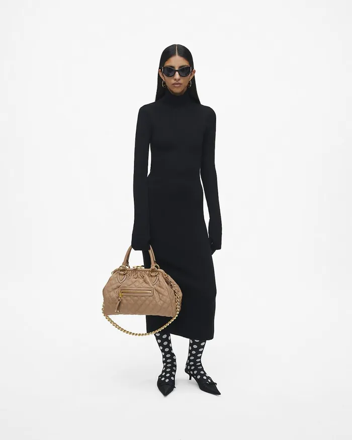 Marc Jacobs Top Handle Bags ReEdition Quilted Leather Stam Bag Camel 8211 Women