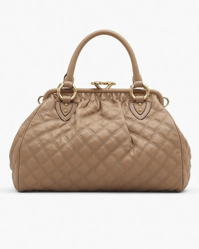 Marc Jacobs Top Handle Bags ReEdition Quilted Leather Stam Bag Camel 8211 Women