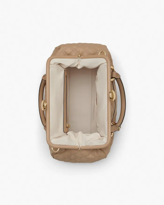Marc Jacobs Top Handle Bags ReEdition Quilted Leather Stam Bag Camel 8211 Women