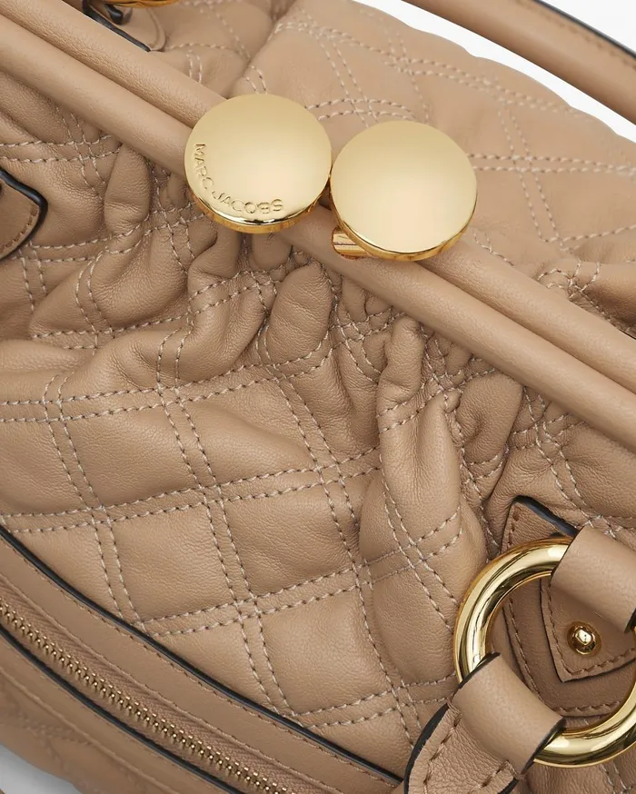 Marc Jacobs Top Handle Bags ReEdition Quilted Leather Stam Bag Camel 8211 Women
