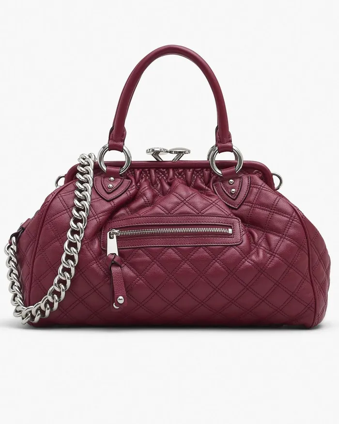 Marc Jacobs Top Handle Bags ReEdition Quilted Leather Stam Bag Cherry 8211 Women Marc Jacobs Top Handle Bags ReEdition Quilted Leather Stam Bag Cherry 8211 Women