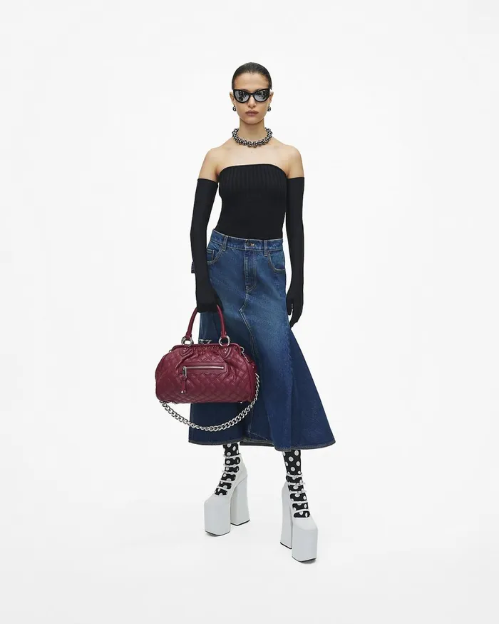 Marc Jacobs Top Handle Bags ReEdition Quilted Leather Stam Bag Cherry 8211 Women