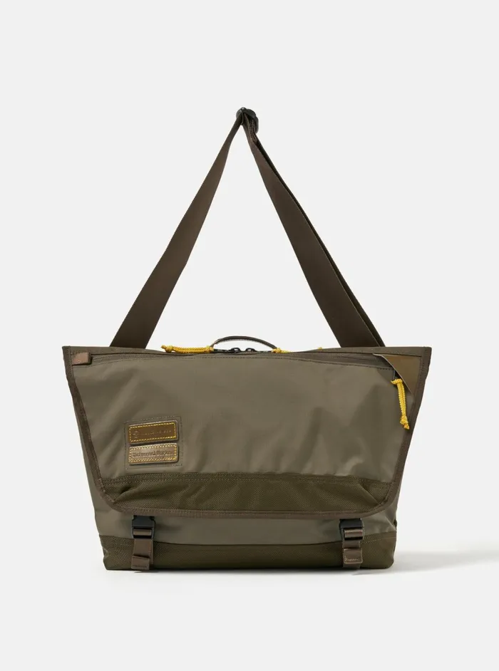 Masterpiece X Courier Bag In Olive Recycled Tech Canv Men Universal Works Bags