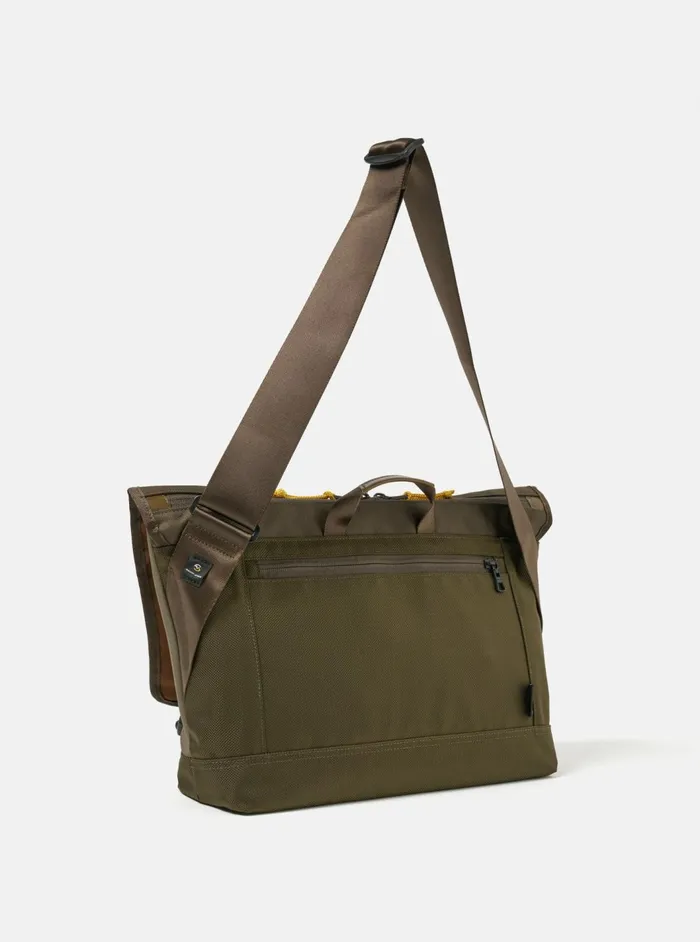 Masterpiece X Courier Bag In Olive Recycled Tech Canv Men Universal Works Bags