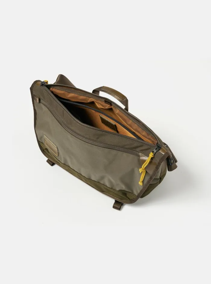 Masterpiece X Courier Bag In Olive Recycled Tech Canv Men Universal Works Bags