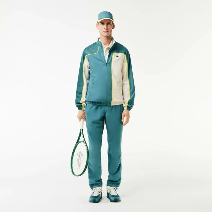 Matching Sets Men Lacoste Men039s Colorblock Tennis Sweatsuit Blue White Iv1