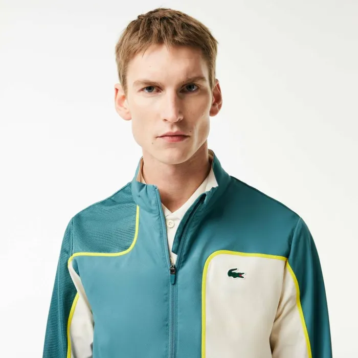 Matching Sets Men Lacoste Men039s Colorblock Tennis Sweatsuit Blue White Iv1
