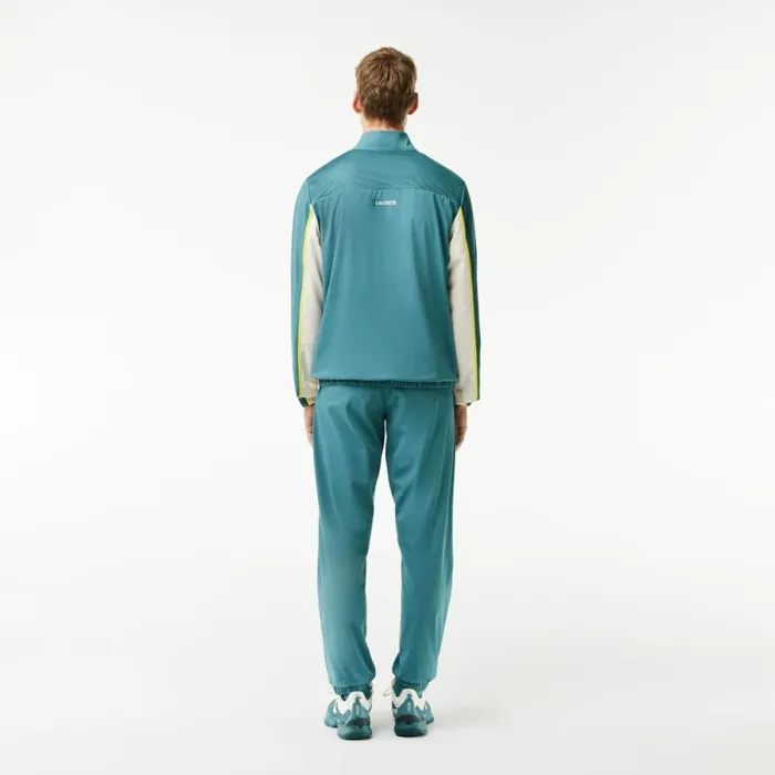 Matching Sets Men Lacoste Men039s Colorblock Tennis Sweatsuit Blue White Iv1