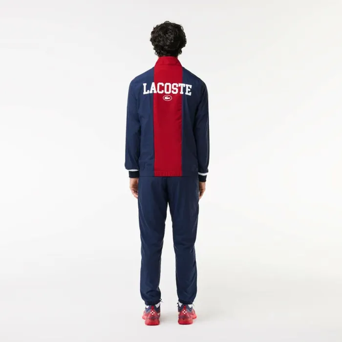 Matching Sets Men Lacoste Men039s Lacoste Sport X Daniil Medvedev Sweatsuit Navy Blue Bordeaux White Irz