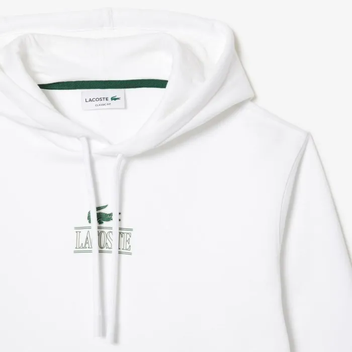 Matching Sets Men Lacoste Men039s Printed Hoodie White 001