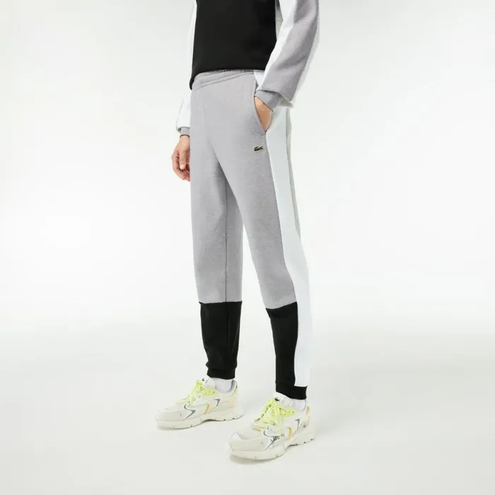 Matching Sets Men Lacoste Men039s Regular Fit Colorblock Joggers Grey Chine Black White Sj1