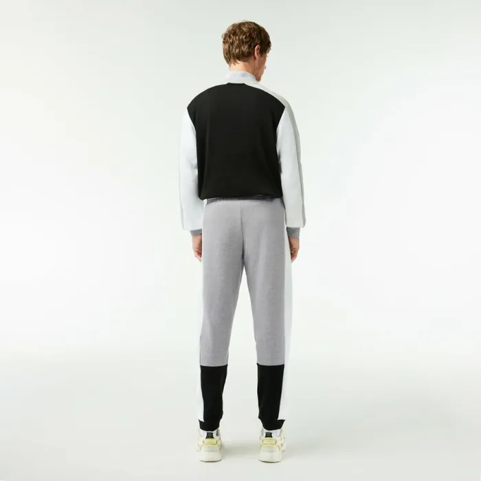 Matching Sets Men Lacoste Men039s Regular Fit Colorblock Joggers Grey Chine Black White Sj1